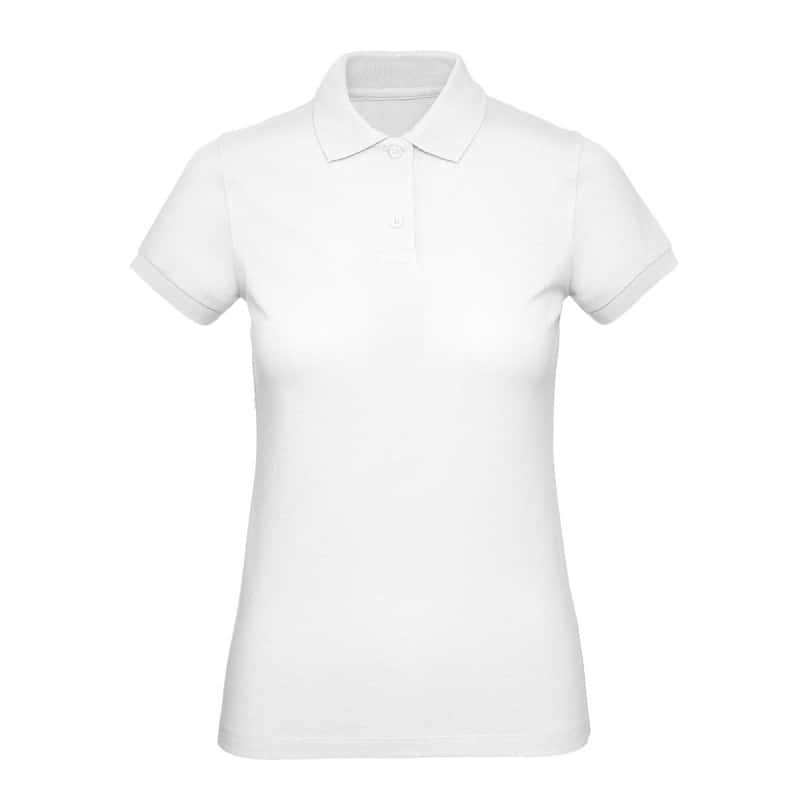 Polo femme 100% coton biologique blanc