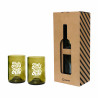 2 Verres à partir de bouteille de vin recyclées Fabrication Europe ambre
