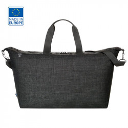 Sac de sport/voyage écologique polyester recyclé Europe NOIR