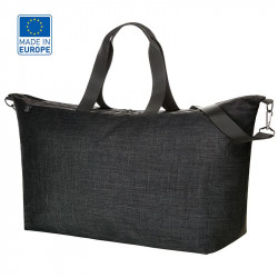 Sac de sport/voyage écologique polyester recyclé Europe NOIR