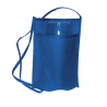 Porte-verre pochette tour du cou en TNT bleu royal