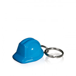 Porte-clés casque de chantier en plastique recyclé