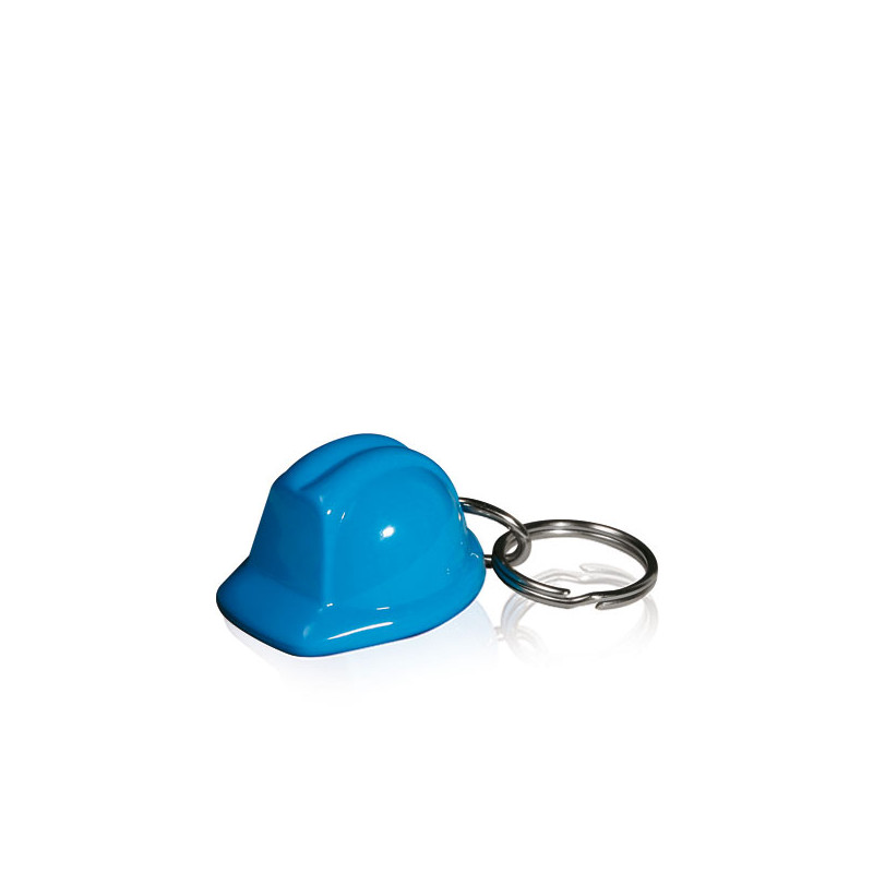 Porte-clés casque de chantier en plastique recyclé