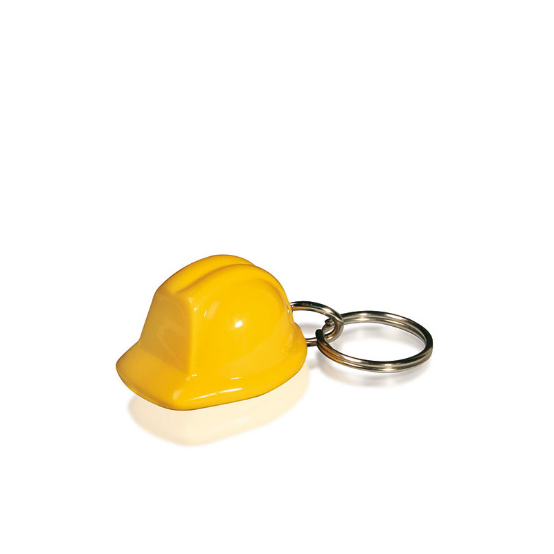Porte-clés casque de chantier en plastique recyclé