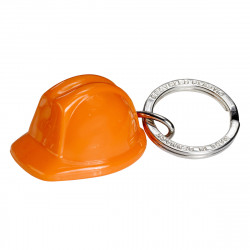 Porte-clés casque de chantier en plastique recyclé