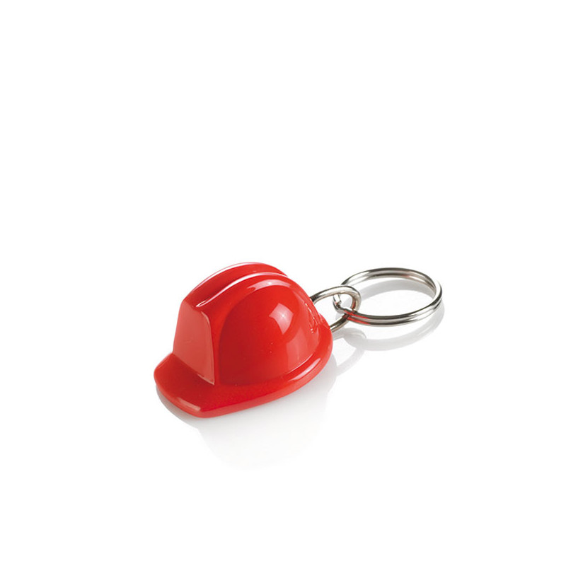 Porte-clés casque de chantier en plastique recyclé