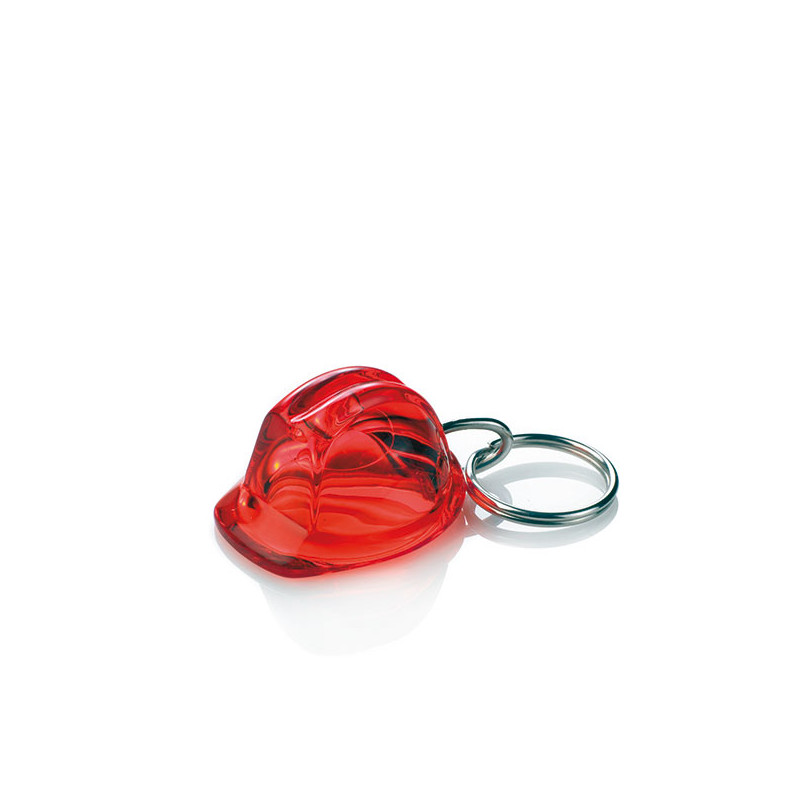 Porte-clés casque de chantier en plastique recyclé