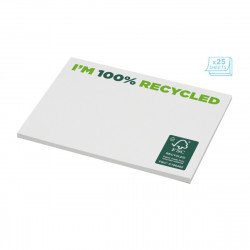 notes adhésives écologiques 100 x 75mm 25F recyclé et FSC avec marquage inclus 1 coul