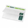 Notes adhésives écologiques 100 x 75mm 50F recyclé et FSC avec marquage inclus 1 coul