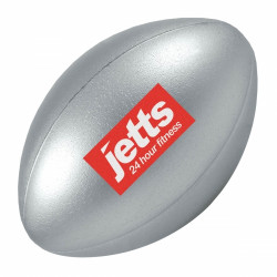 Anti-Stress ballon de rugby couleurs argent