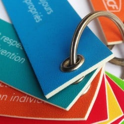 Porte-clé message sécurité