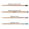 Crayon écologique en bois - Rond, Gomme - 17,6cm FRANCE - forêts gérées (marquage inclus)