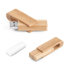 Clé usb en bambou pivotante