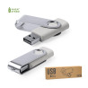 Clé usb en fibres de blé et clip métal