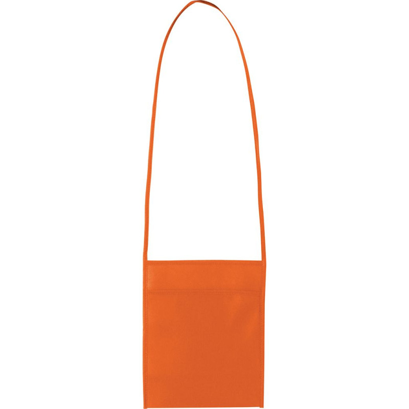 Porte-verre pochette tour du cou en TNT orange