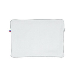 Pochette à ordinateur housse fabriquée en FRANCE coton Bio blanc