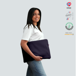 Pochette à ordinateur housse fabriquée en FRANCE coton Bio