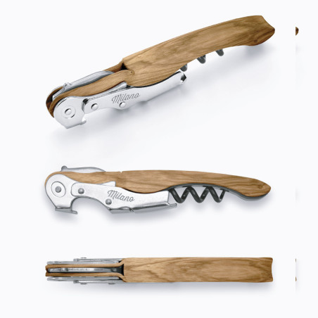 Coffret Vin 3 Pièces Sommelier – Tire-bouchon, Couteau, Bouchon + Anneau Anti-Goutte, Boîte Bois Cadeau