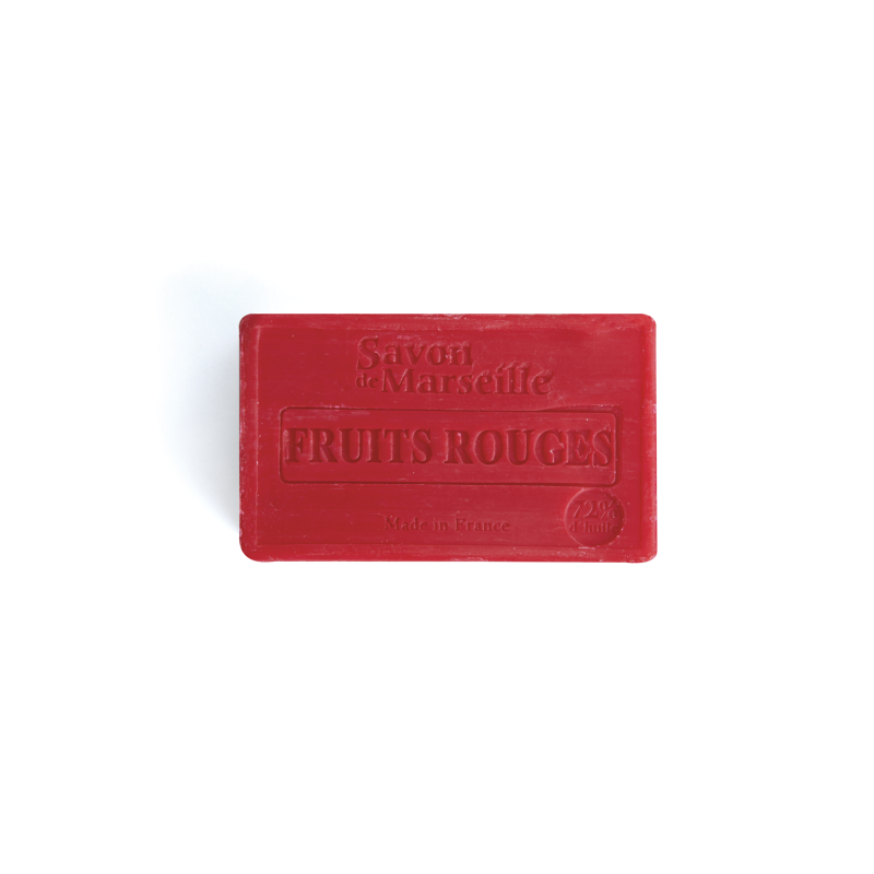 Savon de Marseille 100g avec personnalisation Fabrication FRANCE FRUITS ROUGE