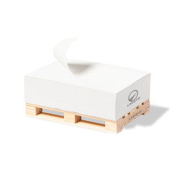 Bloc papier sur palette bois non-repositionnable NOTE-PALET-11,5x7,3-HIBO-MKT