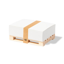 Bloc papier sur palette bois non-repositionnable NOTE-PALET-11,5x7,3-HIBO-MKT