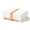 Bloc papier sur palette bois non-repositionnable NOTE-PALET-11,5x7,3-HIBO-MKT marquage bis