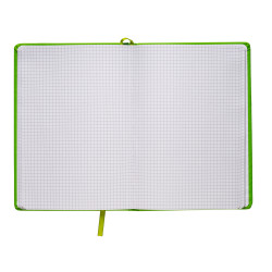 Carnet de notes A5 (21x15cm) avec papier quadrillé vert