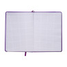 Carnet de notes A5 (21x15cm) avec papier quadrillé violet