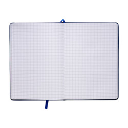 Carnet de notes A5 (21x15cm) avec papier quadrillé bleu marine