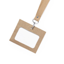 Ensemble Cordon lanyard + support badge écologique en carton RECYCLÉ