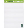 BLOC NOTES PAPIER RECYCLÉ - Format A5 - 50 feuilles (papier FSC fabrication Europe)