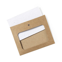 Porte badge en carton RECYCLÉ avec papier semences