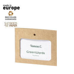 Porte badge en carton RECYCLÉ avec papier semences