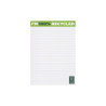 Bloc notes en papier recyclé - Format A5 - 50 feuilles (papier FSC fabrication Europe)