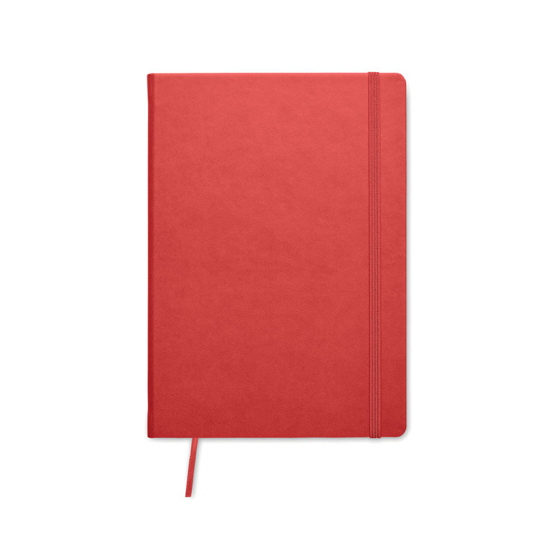Carnet A5 en papier recyclé et fabrication Europe 200 pages ROUGE