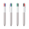 Stylo BIC® 4 couleurs bille GLACÉ 0000_1057 Blanc-argent glacé