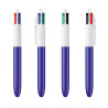 Stylo BIC® 4 couleurs bille GLACÉ 0000_1057 Blanc-bleu glacé