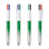 Stylo BIC® 4 couleurs bille BICOLOR METALLIC FRANCE avec marquage inclus 1 coul vert argent