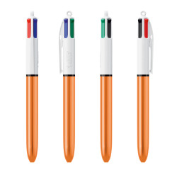 Stylo 4 couleurs BIC® SHINE 1106 (5 finitions) 3460001106 marquage 1 coul OR ROSE