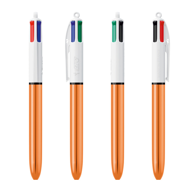 Stylo 4 couleurs BIC® SHINE 1106 (5 finitions) 3460001106 marquage 1 coul OR ROSE