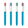 Stylo 4 couleurs BIC® SHINE 1106 (5 finitions) 3460001106 marquage 1 coul BLEU