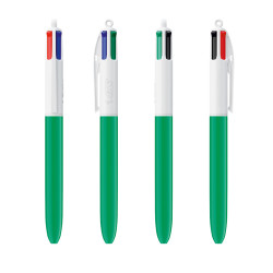 Stylo BIC® 4 couleurs bille ORIGINAL "Classique" BLANC-VERT