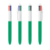 Stylo BIC® 4 couleurs bille ORIGINAL "Classique" BLANC-VERT