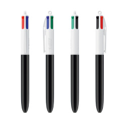 Stylo BIC® 4 couleurs bille ORIGINAL "Classique" BLANC-NOIR
