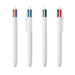 Stylo BIC® 4 couleurs bille ORIGINAL "Classique" BLANC-BLANC