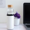 Bouteille en verre 550ml avec housse texturé