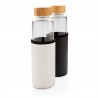 Bouteille en verre 550ml avec housse texturé
