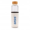 Bouteille en verre 550ml avec housse texturé