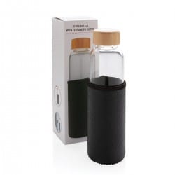 Bouteille en verre 550ml avec housse texturé