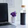 Bouteille en verre 550ml avec housse texturé
